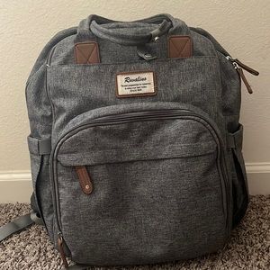 Gray Ruvalino diaper bag. Used condition. No rips or tears.